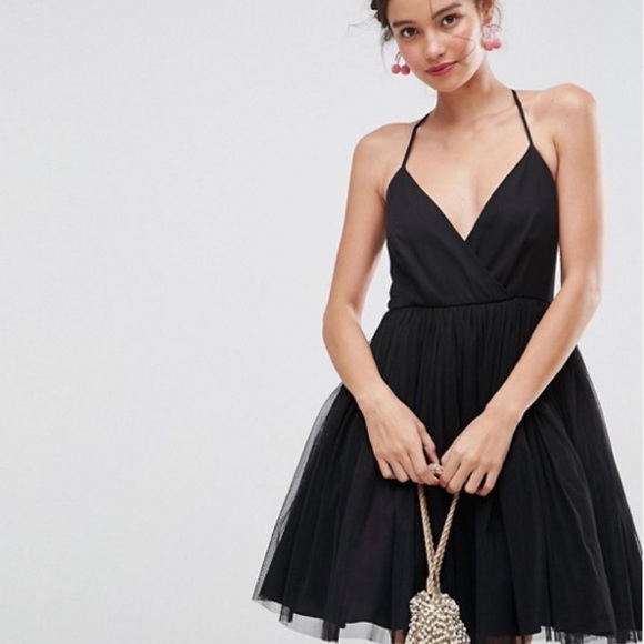asos tulle mini dress